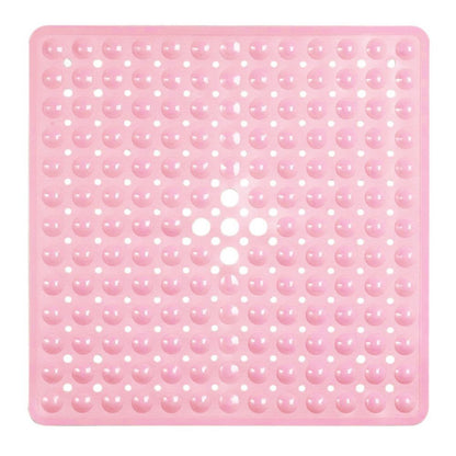 Antislip Badmat met Zuignappen – Veilig Vaste Mat voor Bad en Douche – Vierkant Design met Drainagegaten – PVC Douchevloermat – Machinewasbaarbaar