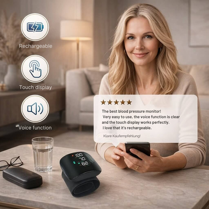 Digitale Bloeddrukmeter voor Pols met Touchscreen en Spraakfunctie Oplaadbaar