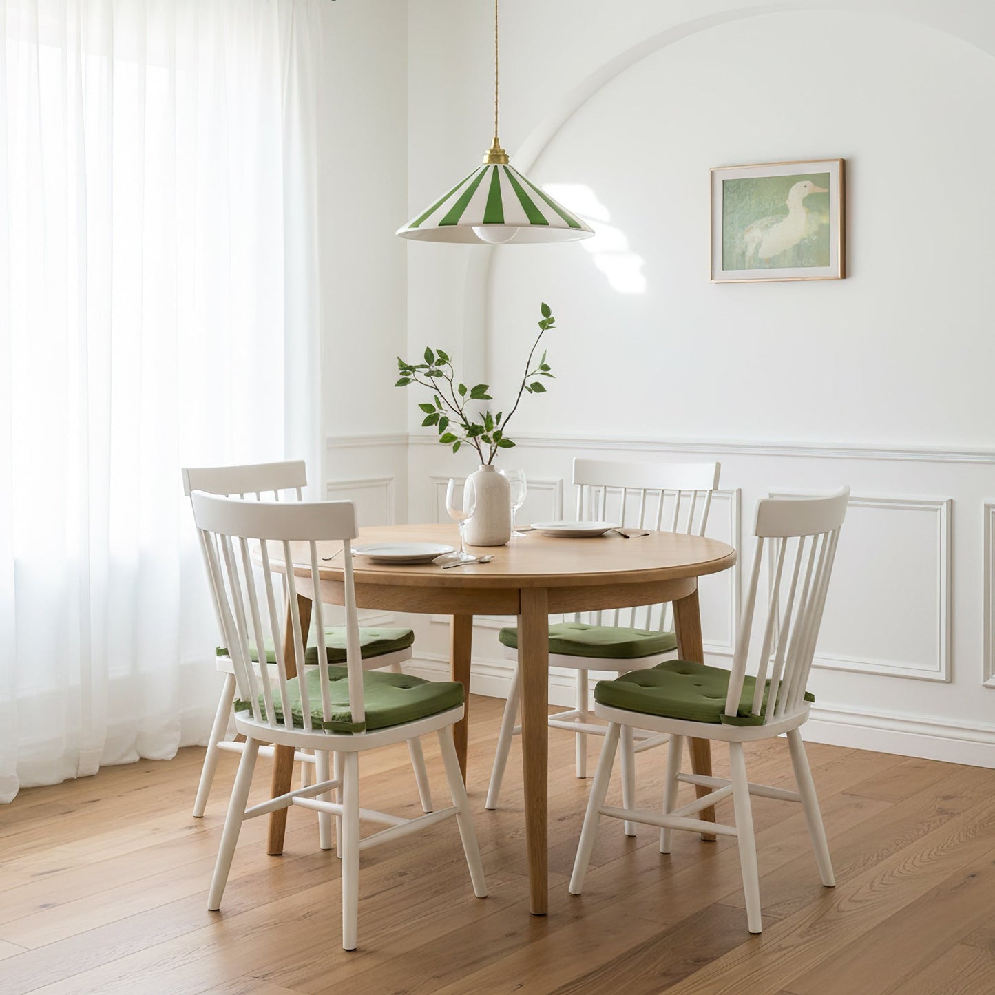 Gestreepte Glazen Hanglamp met Messing Fitting – Dopamine Kleuren Hangende Verlichting voor Keuken Eetkamer