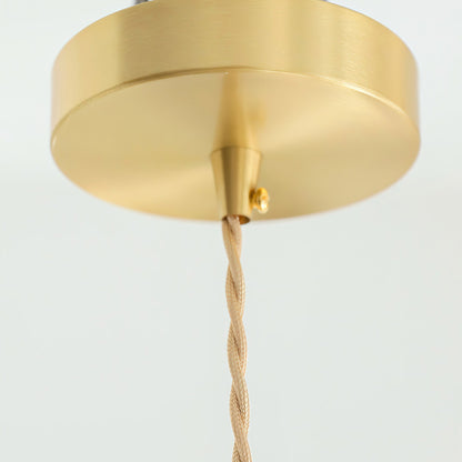 Gestreepte Glazen Hanglamp met Messing Fitting – Dopamine Kleuren Hangende Verlichting voor Keuken Eetkamer