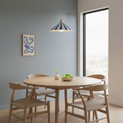 Gestreepte Glazen Hanglamp met Messing Fitting – Dopamine Kleuren Hangende Verlichting voor Keuken Eetkamer