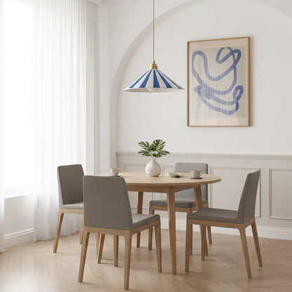 Gestreepte Glazen Hanglamp met Messing Fitting – Dopamine Kleuren Hangende Verlichting voor Keuken Eetkamer