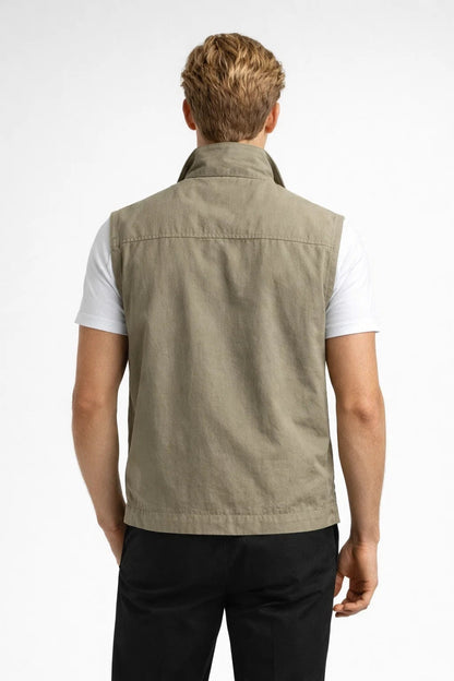 Heren Bodywarmer Lichtgewicht Opstaande Kraag Casual