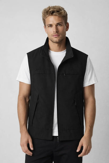 Heren Bodywarmer Lichtgewicht Opstaande Kraag Casual
