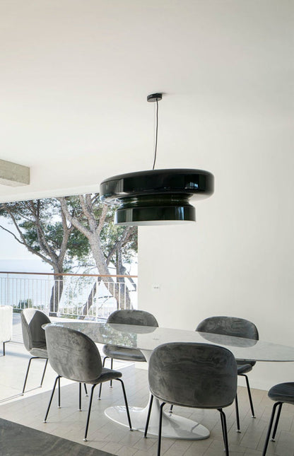Hanglamp Glas Metaal LED Retro Bruin Eettafel Woonkamer Verstelbaar Snoer Design Verlichting Modern Interieur