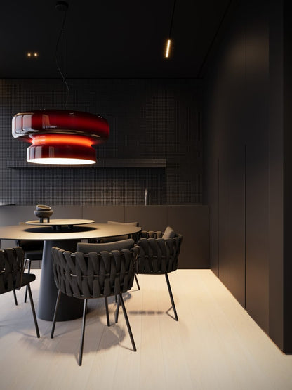 Hanglamp Glas Metaal LED Retro Bruin Eettafel Woonkamer Verstelbaar Snoer Design Verlichting Modern Interieur
