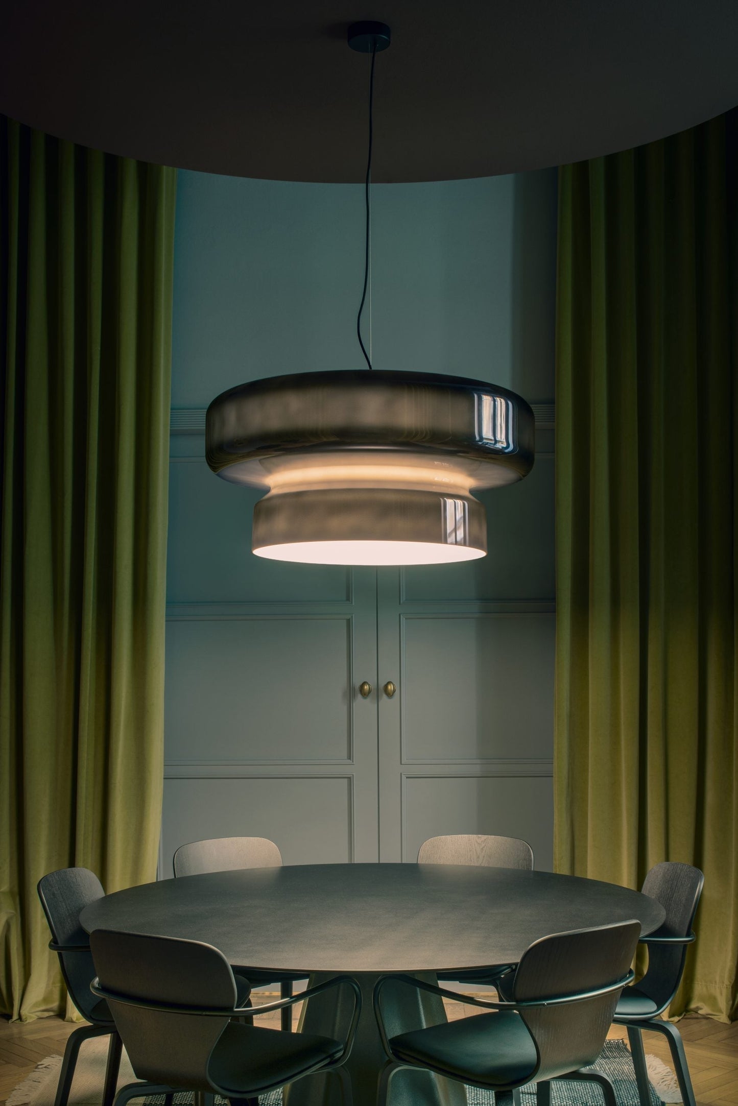 Hanglamp Glas Metaal LED Retro Bruin Eettafel Woonkamer Verstelbaar Snoer Design Verlichting Modern Interieur