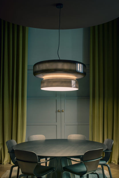Hanglamp Glas Metaal LED Retro Bruin Eettafel Woonkamer Verstelbaar Snoer Design Verlichting Modern Interieur