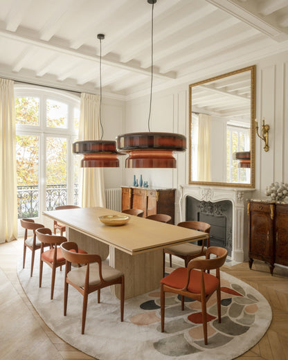 Hanglamp Glas Metaal LED Retro Bruin Eettafel Woonkamer Verstelbaar Snoer Design Verlichting Modern Interieur