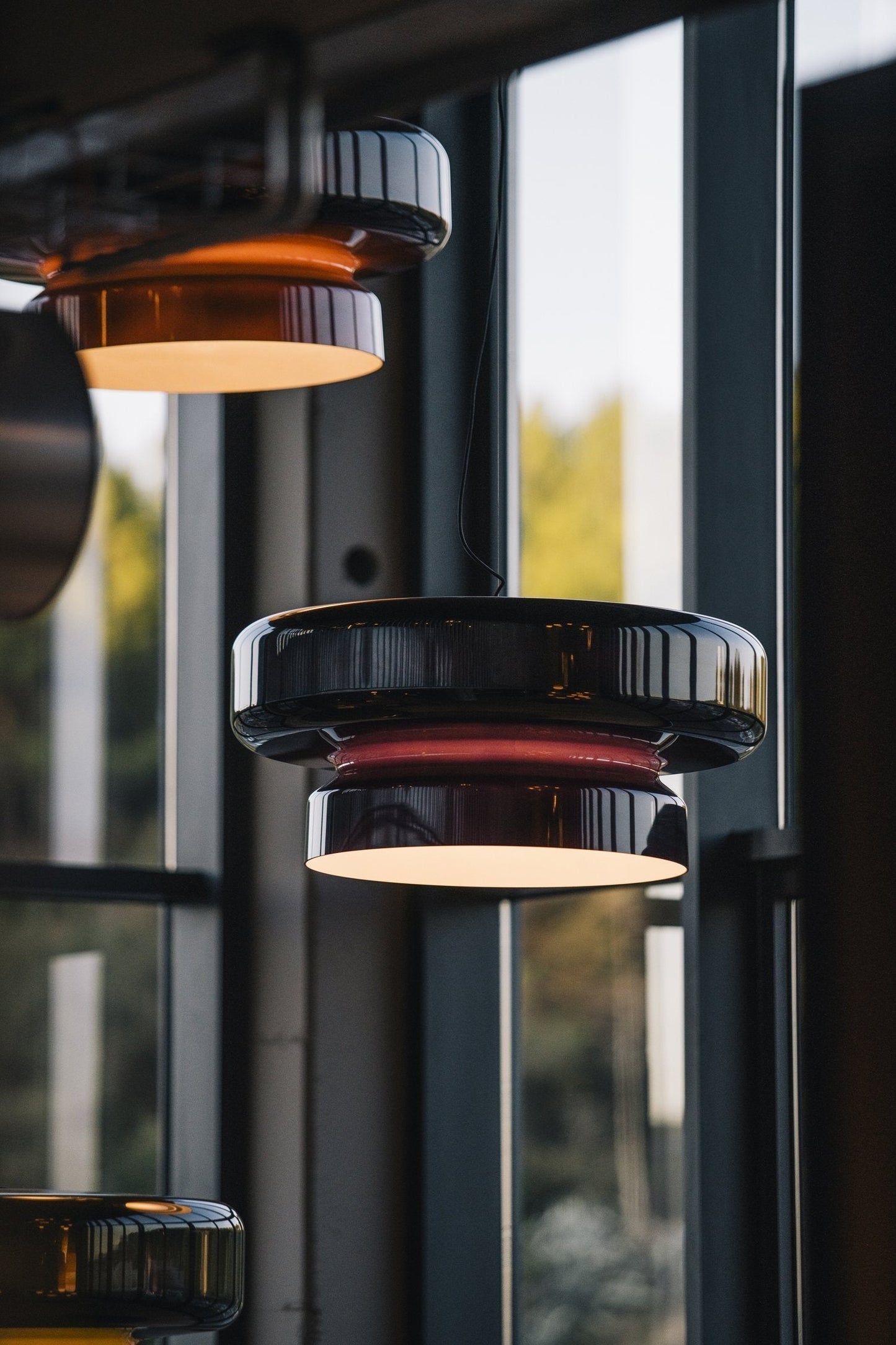 Hanglamp Glas Metaal LED Retro Bruin Eettafel Woonkamer Verstelbaar Snoer Design Verlichting Modern Interieur