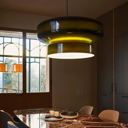 Hanglamp Glas Metaal LED Retro Bruin Eettafel Woonkamer Verstelbaar Snoer Design Verlichting Modern Interieur