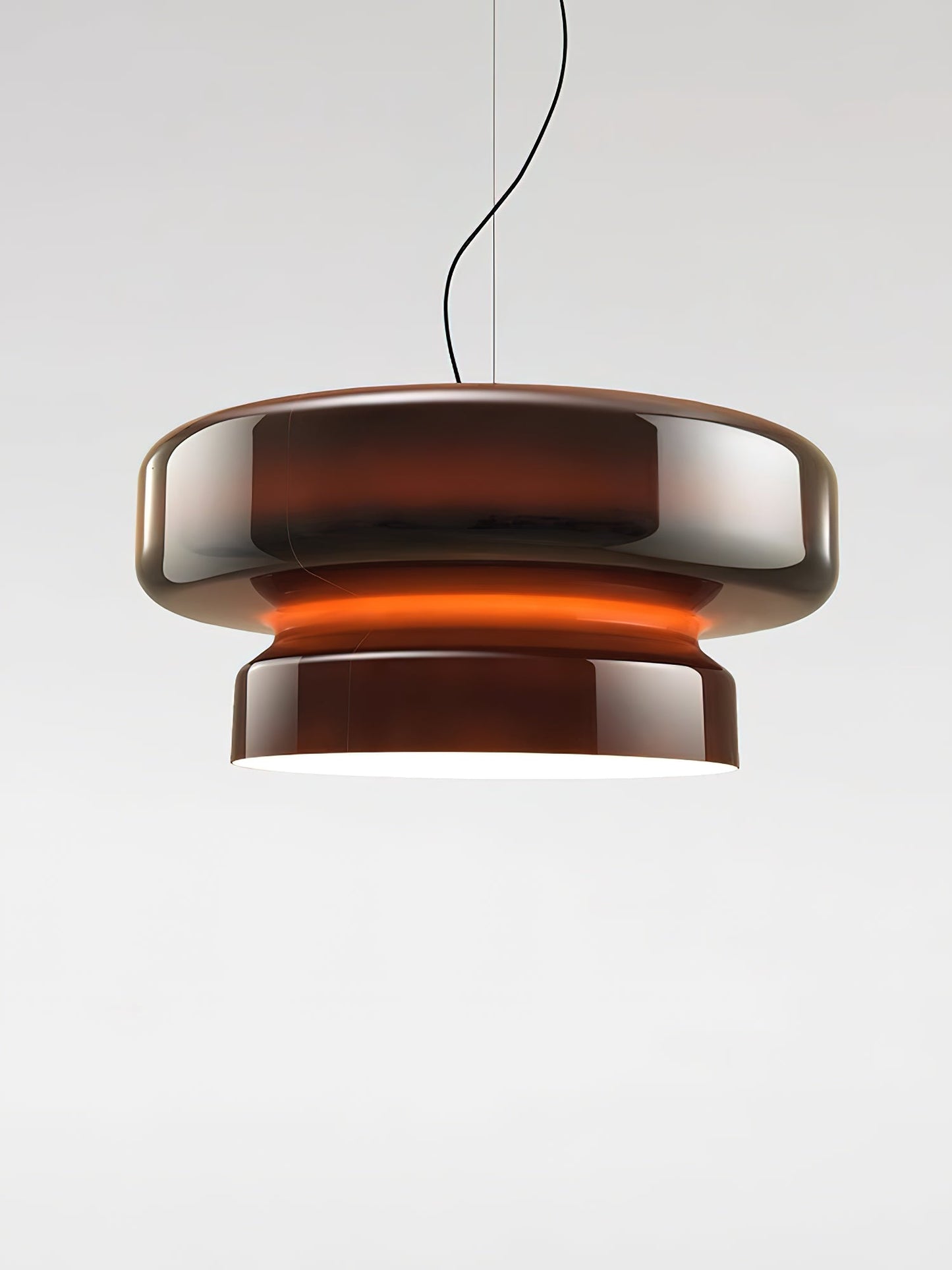 Hanglamp Glas Metaal LED Retro Bruin Eettafel Woonkamer Verstelbaar Snoer Design Verlichting Modern Interieur
