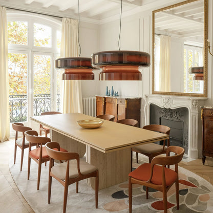 Hanglamp Glas Metaal LED Retro Bruin Eettafel Woonkamer Verstelbaar Snoer Design Verlichting Modern Interieur