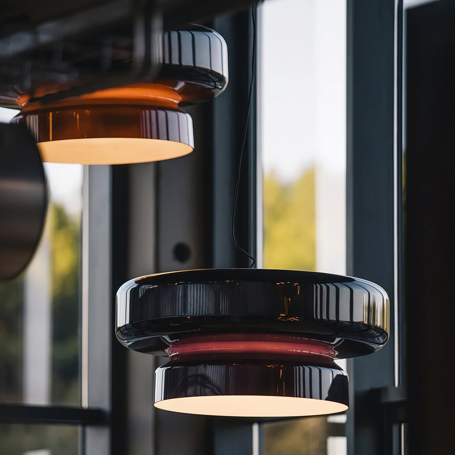 Hanglamp Glas Metaal LED Retro Bruin Eettafel Woonkamer Verstelbaar Snoer Design Verlichting Modern Interieur