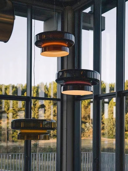 Hanglamp Glas Metaal LED Retro Bruin Eettafel Woonkamer Verstelbaar Snoer Design Verlichting Modern Interieur