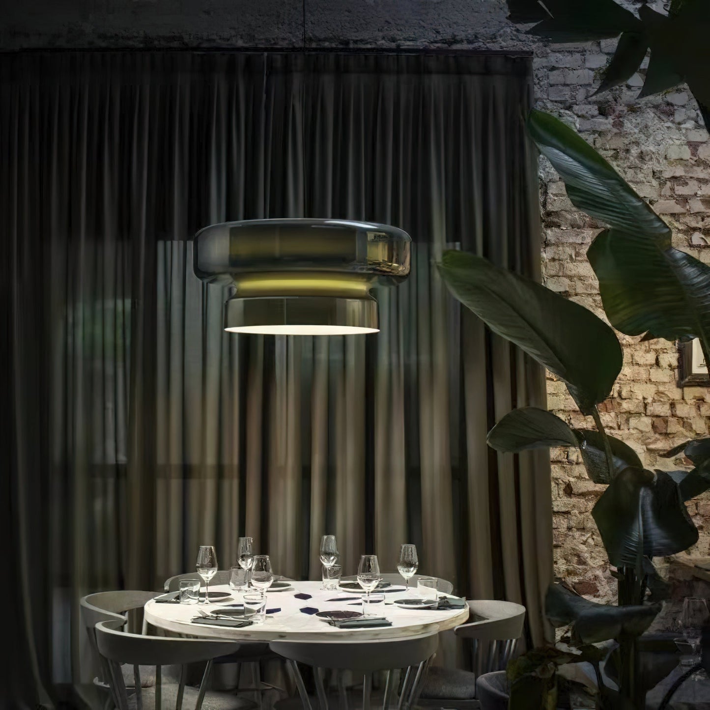 Hanglamp Glas Metaal LED Retro Bruin Eettafel Woonkamer Verstelbaar Snoer Design Verlichting Modern Interieur