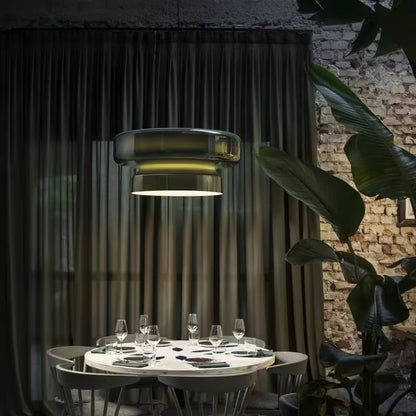Hanglamp Glas Metaal LED Retro Bruin Eettafel Woonkamer Verstelbaar Snoer Design Verlichting Modern Interieur