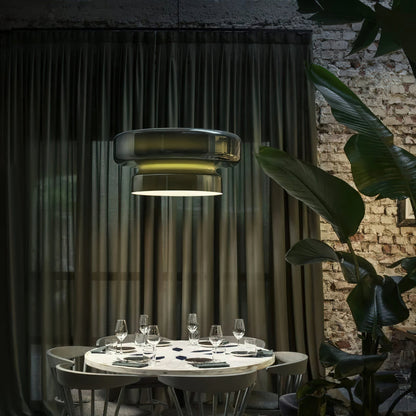 Hanglamp Glas Metaal LED Retro Bruin Eettafel Woonkamer Verstelbaar Snoer Design Verlichting Modern Interieur