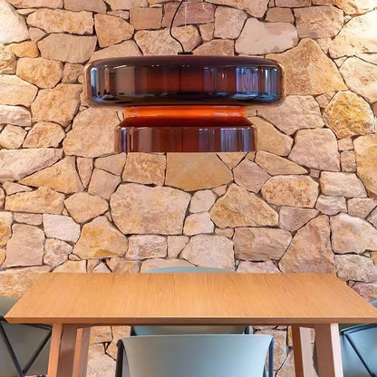 Hanglamp Glas Metaal LED Retro Bruin Eettafel Woonkamer Verstelbaar Snoer Design Verlichting Modern Interieur