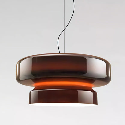 Hanglamp Glas Metaal LED Retro Bruin Eettafel Woonkamer Verstelbaar Snoer Design Verlichting Modern Interieur