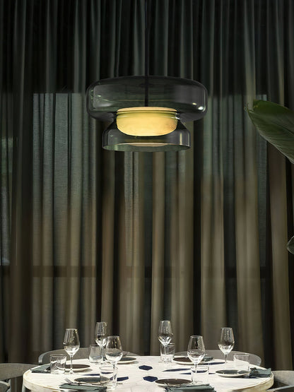 Hanglamp Glas Metaal LED Retro Bruin Eettafel Woonkamer Verstelbaar Snoer Design Verlichting Modern Interieur