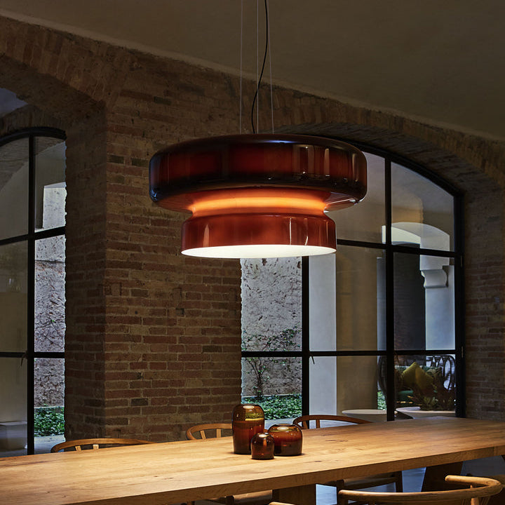 Hanglamp Glas Chroom Amber Groen Paars E27 Bol Modern Woonkamer Slaapkamer Eetkamer