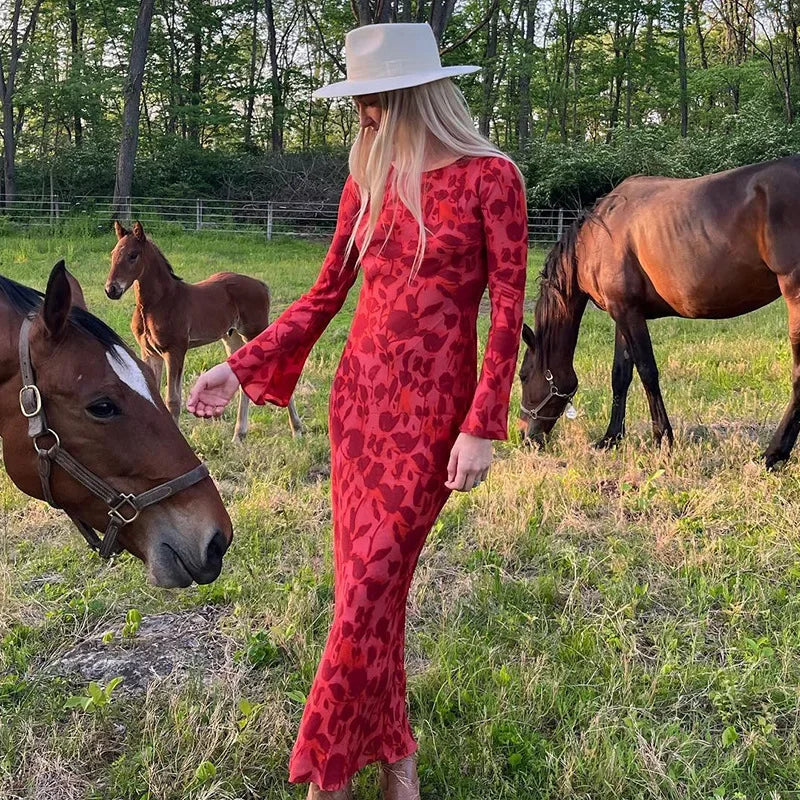 Zomerjurk Bohemien Stijl Vrouwelijke Kleurrijk