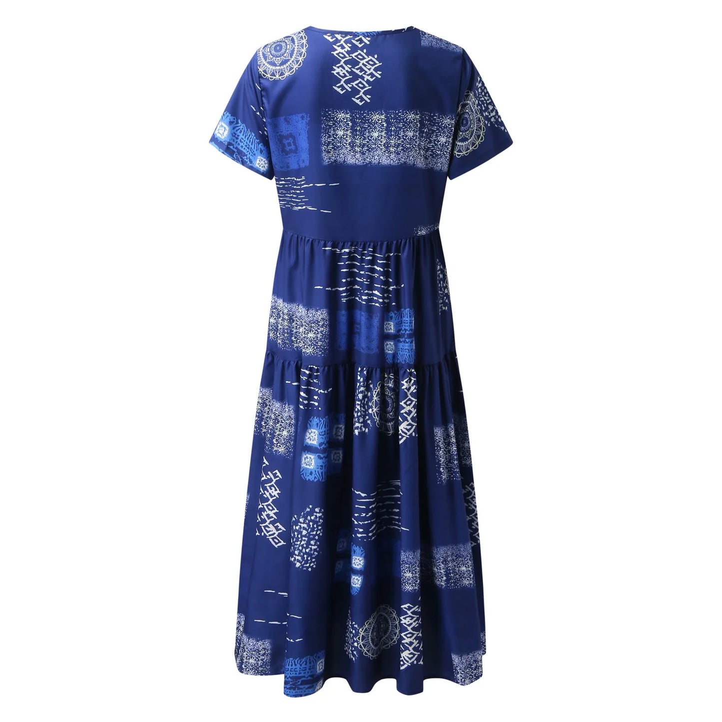 Boho Jurk Zomerse Losse Zonnejurk met Zakken