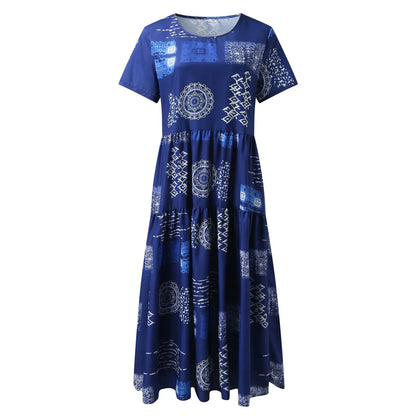 Boho Jurk Zomerse Losse Zonnejurk met Zakken