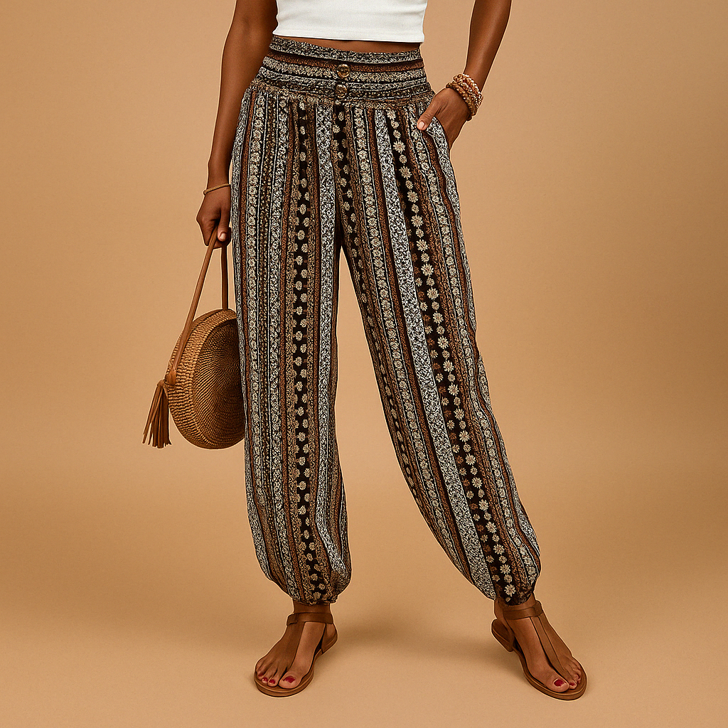 Hoge Taille Damesbroek Boho Chic Stijl - StudioMarella