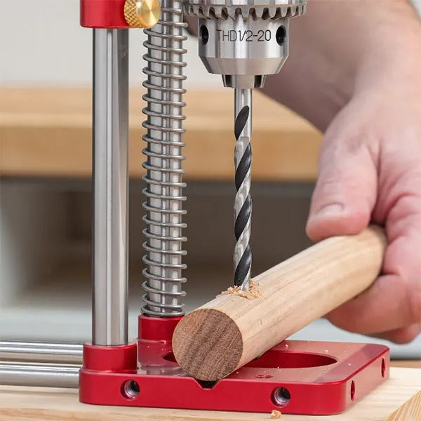 Boorsjabloon 90° | Precisie Boorgeleider | Robuust & Duurzaam | 28,5×25,5cm | Professionele Boorhouder voor Rechte Boorgaten | Boorsteun met Stabiliteit | Klushulp voor Nauwkeurig Boren