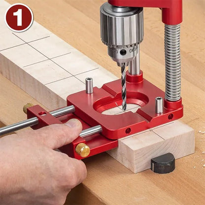 Boorsjabloon 90° | Precisie Boorgeleider | Robuust & Duurzaam | 28,5×25,5cm | Professionele Boorhouder voor Rechte Boorgaten | Boorsteun met Stabiliteit | Klushulp voor Nauwkeurig Boren