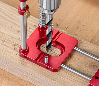 Boorsjabloon 90° | Precisie Boorgeleider | Robuust & Duurzaam | 28,5×25,5cm | Professionele Boorhouder voor Rechte Boorgaten | Boorsteun met Stabiliteit | Klushulp voor Nauwkeurig Boren