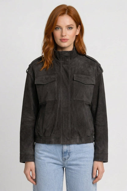 Dames Bomberjack Oversized Casual Opstaande Kraag