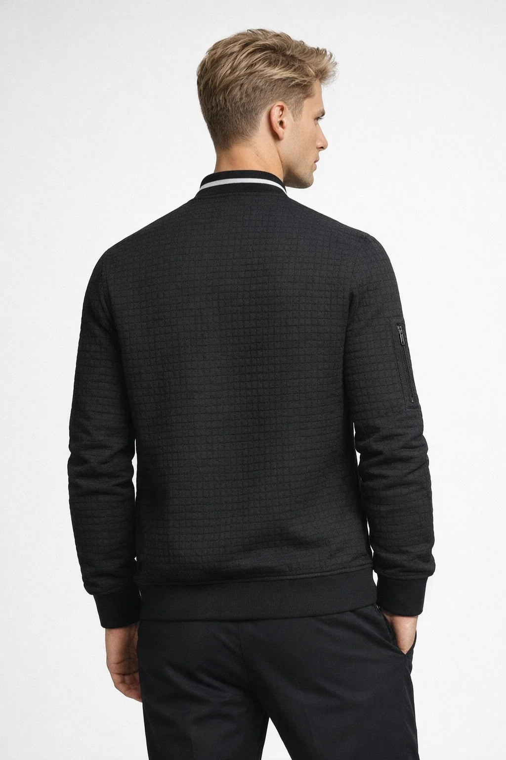 Bomberjack Heren Slim Fit Ruitpatroon Casual