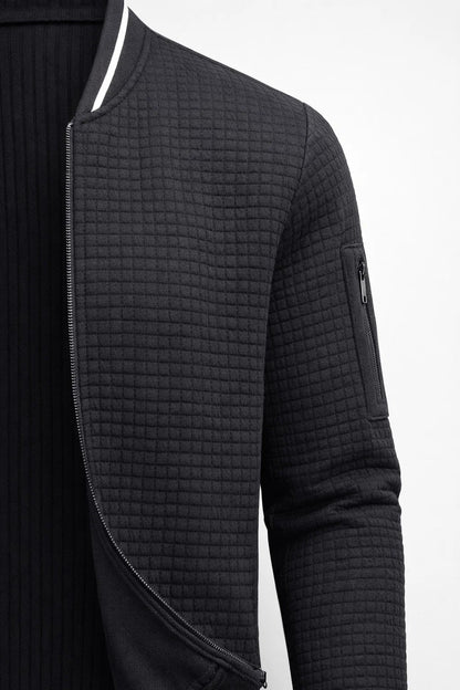 Bomberjack Heren Slim Fit Ruitpatroon Casual