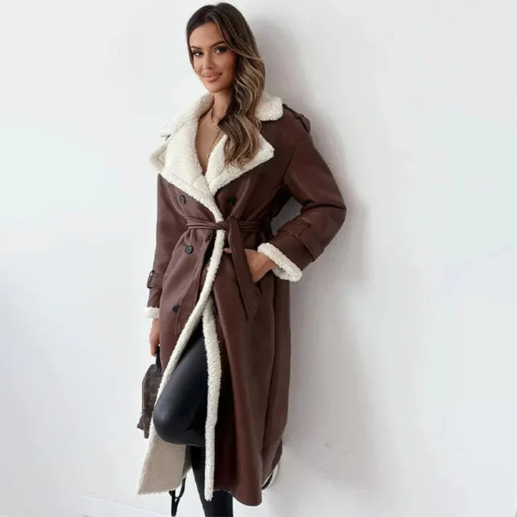Lange Dames jas Berber Coat Warm Lamacoat