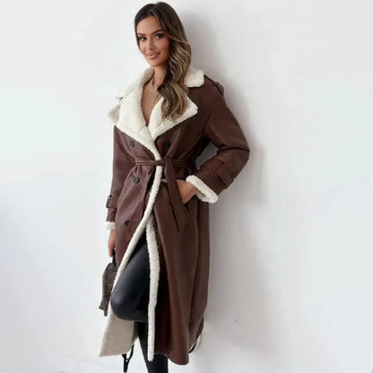 Lange Dames jas Berber Coat Warm Lamacoat