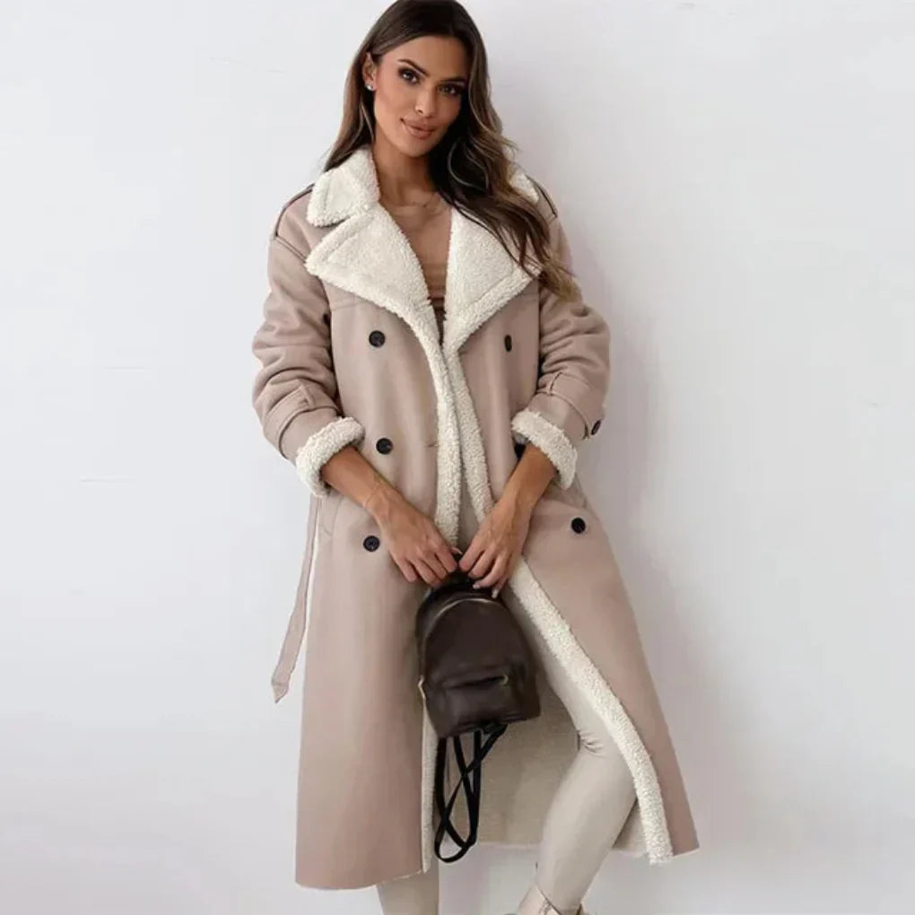 Lange Dames jas Berber Coat Warm Lamacoat