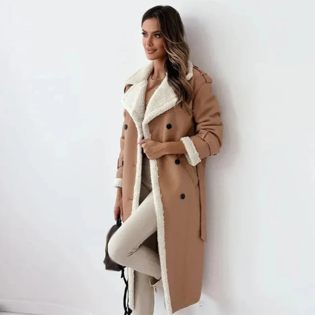 Lange Dames jas Berber Coat Warm Lamacoat