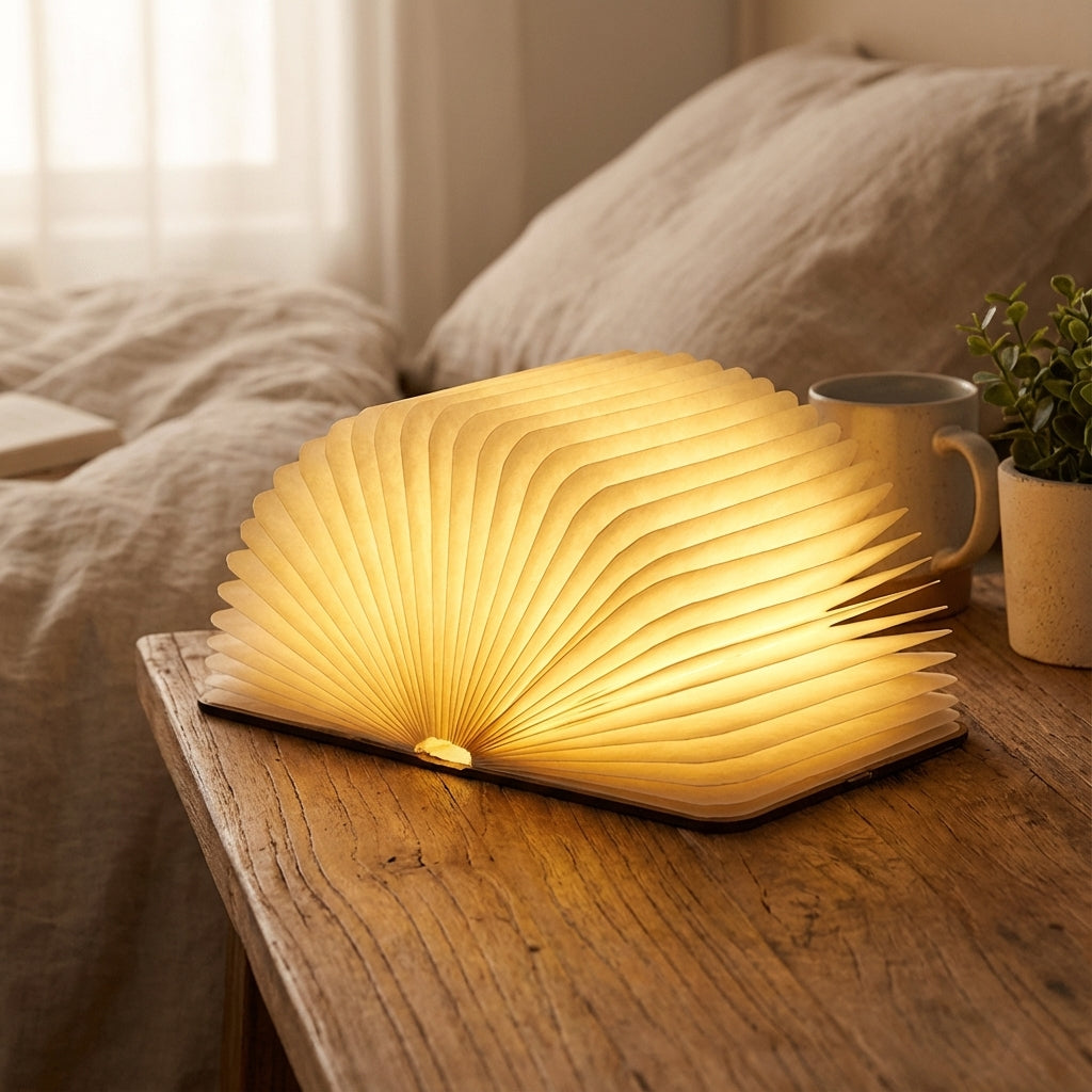 Boeklamp LED Oplaadbaar Touch Dimbaar 22cm Slaapkamer Woonkamer Sfeerverlichting Nachtlamp Houten Boek Lamp Cadeau