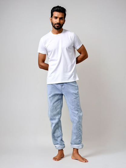 Heren Jeans Broek Losse Zittende Pasvorm Comfortabel - StudioMarella