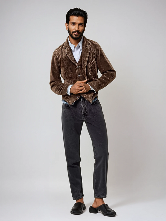 Heren Blazer Corduroy Klassiek Elegante Stijl - StudioMarella