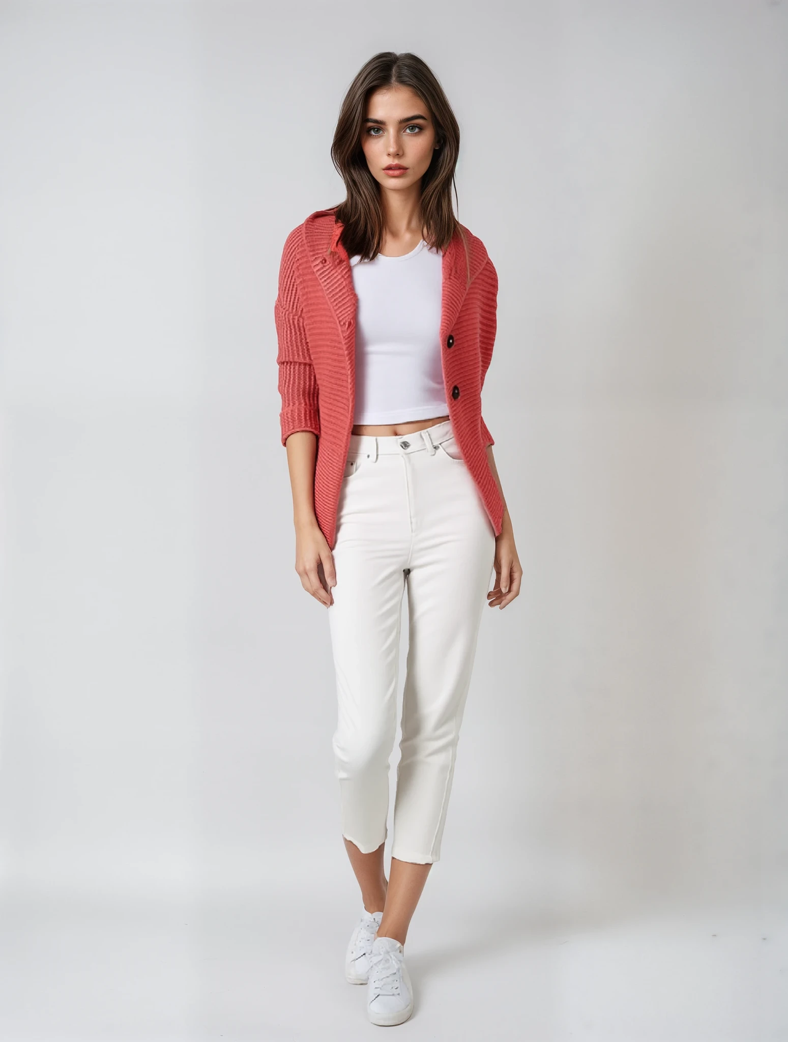 Oversized Gebreide Jas met Capuchon Zacht Warm - StudioMarella