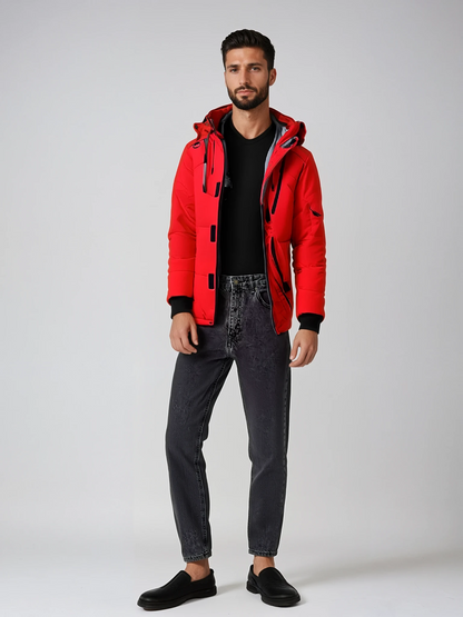 Heren Winterjas Warm Waterdicht Gewatteerd Parka - StudioMarella