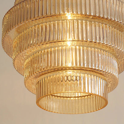 Messingkleurige Hanglamp met Flessendesign – Glazen Kap in Retro Stijl – Ø22cm – E27-Fitting