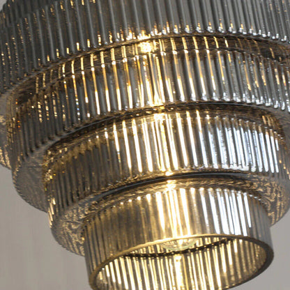 Messingkleurige Hanglamp met Flessendesign – Glazen Kap in Retro Stijl – Ø22cm – E27-Fitting