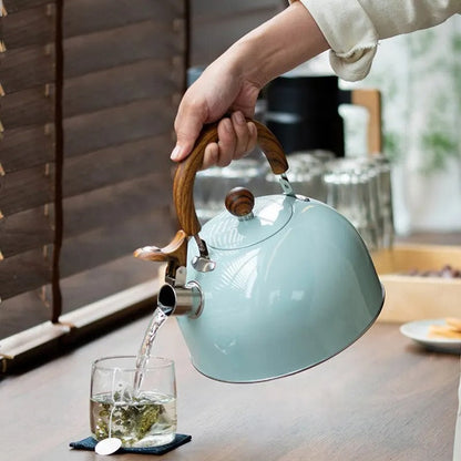 Roestvrijstalen Fluitketel 2,5L & 3L Zwart Wit Inductie Gas Elektrisch Warmhoudgreep Theeketel Waterketel