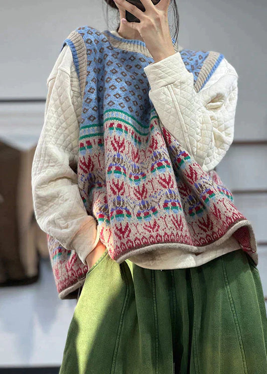 Dikke Gebreide Vest voor Vrouw Oversized Wollen Design - StudioMarella