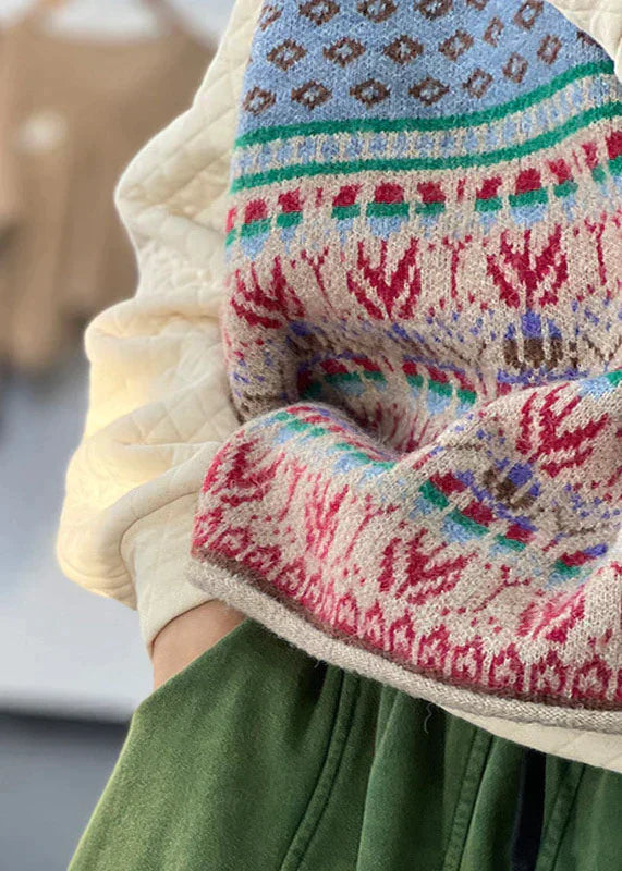 Dikke Gebreide Vest voor Vrouw Oversized Wollen Design
